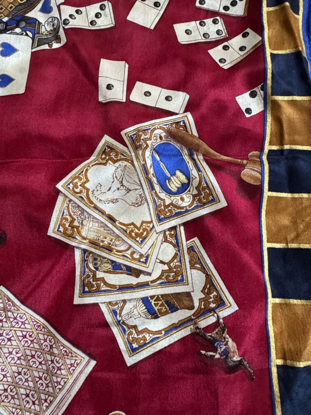 Oscar de la Renta casino print silk scarf - Picture 5 of 7
